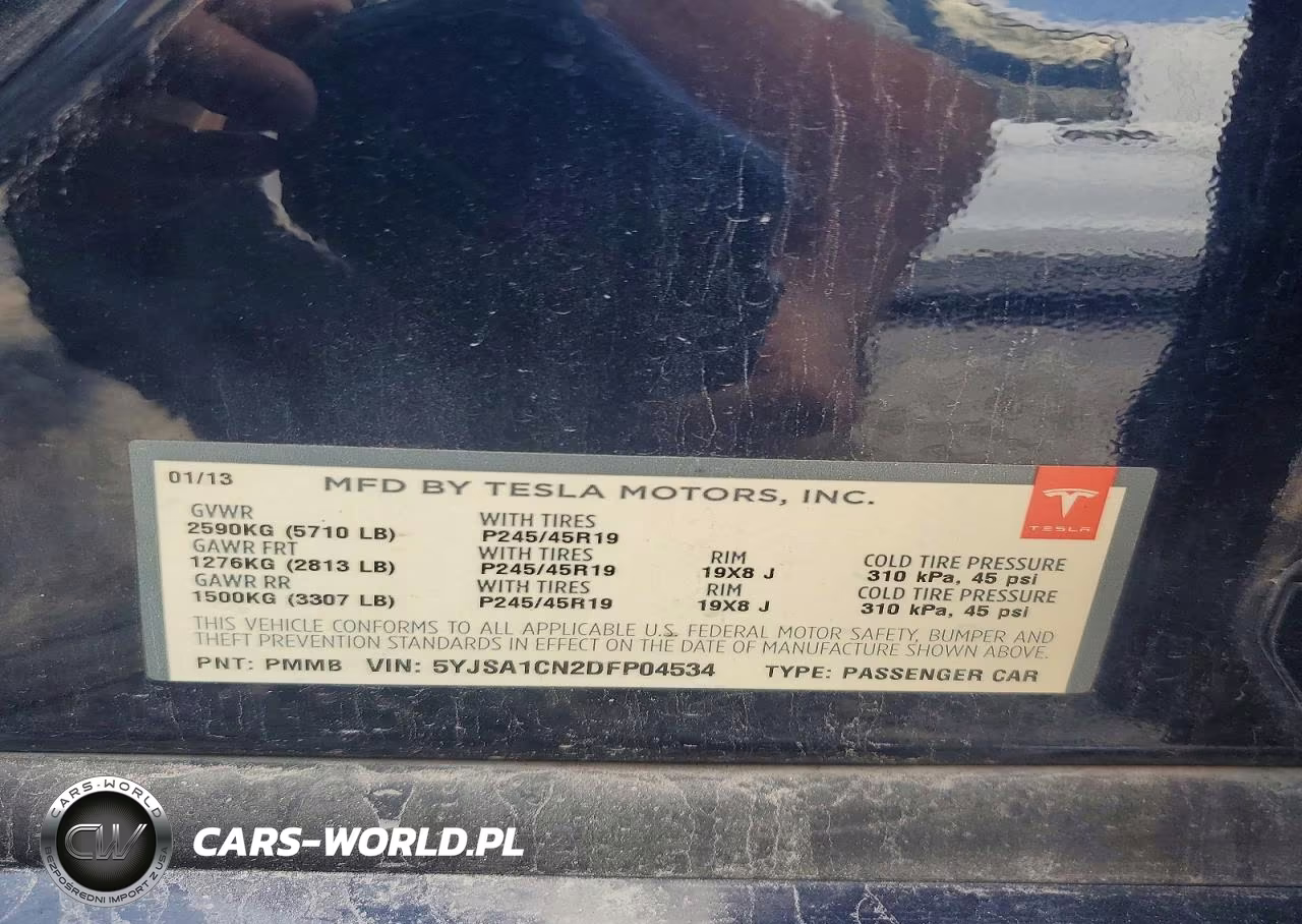 2013 Tesla Model S P85 VIN:5YJSA1CN2DFP04534 - 12
