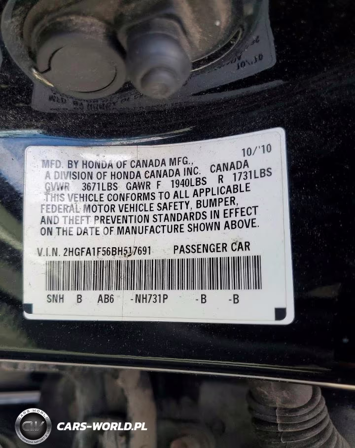 2011 Honda Civic Lx VIN:2HGFA1F56BH517691 - 12