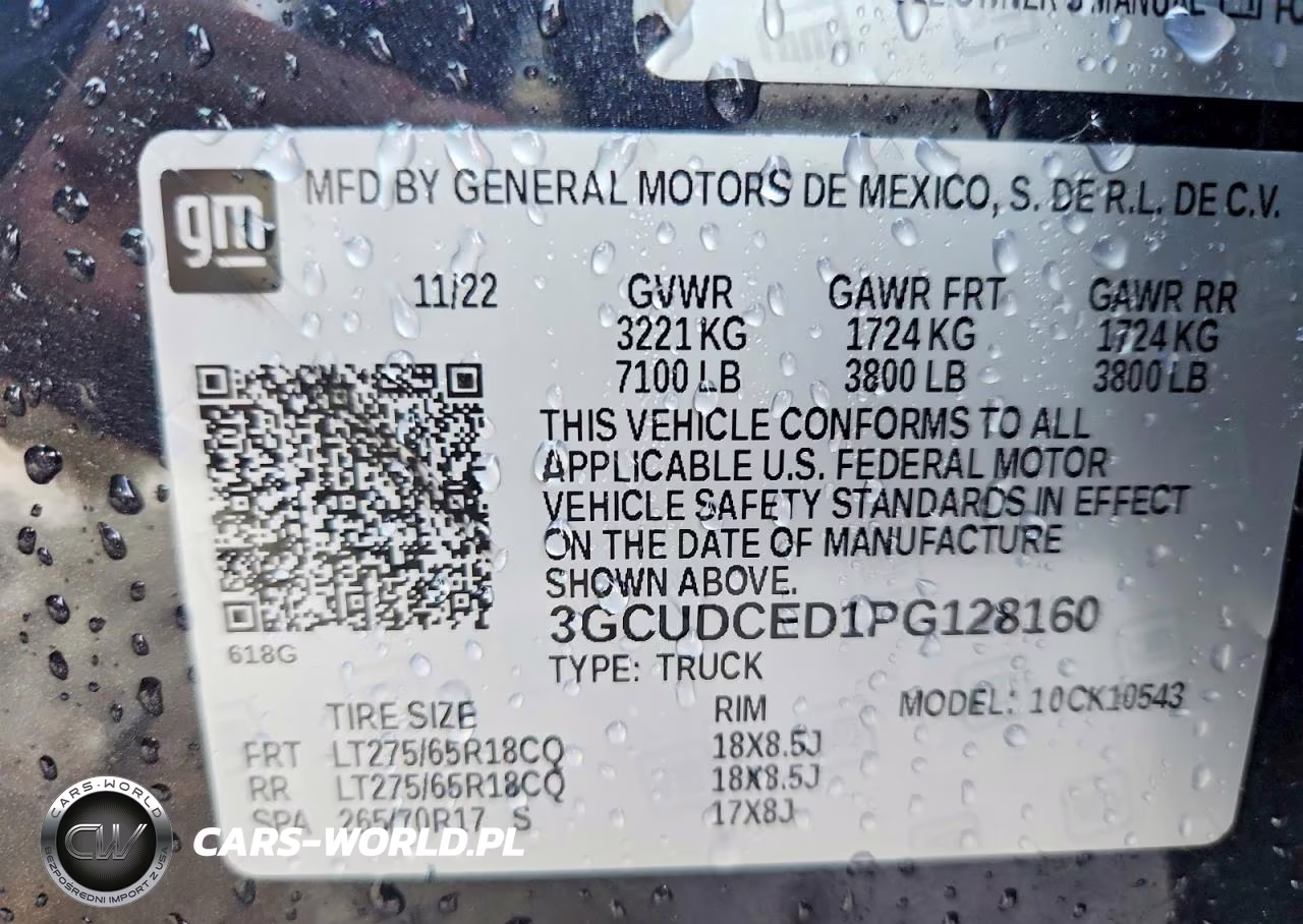 2023 Chevrolet Silverado K1500 Trail Boss Custom VIN:3GCUDCED1PG128160 - 13