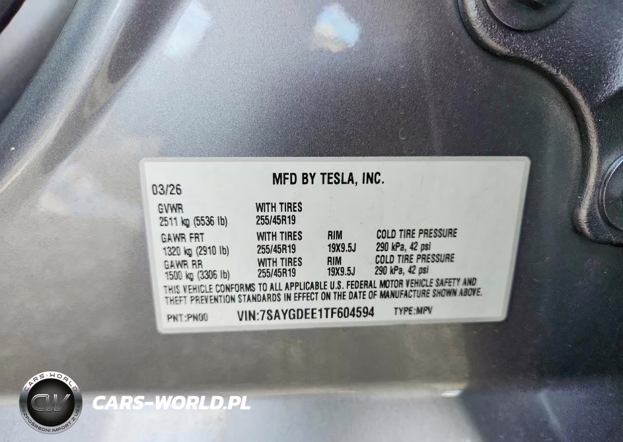2026 Tesla Model Y VIN:7SAYGDEE1TF604594 - 13