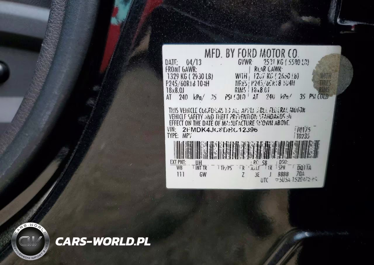 2013 Ford Edge Sel VIN:2FMDK4JC8DBC12396 - 13