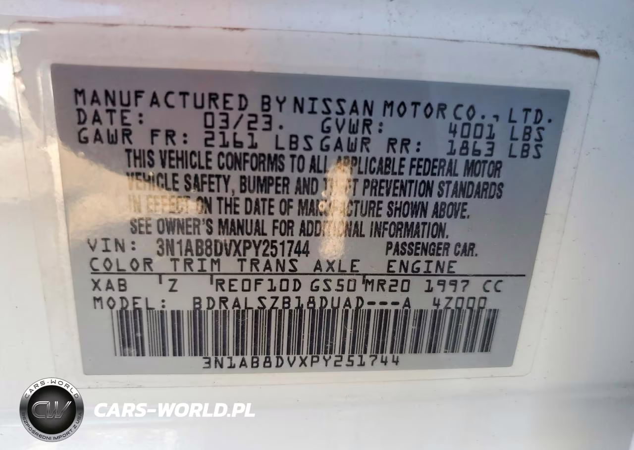 2023 Nissan Sentra Sr VIN:3N1AB8DVXPY251744 - 13