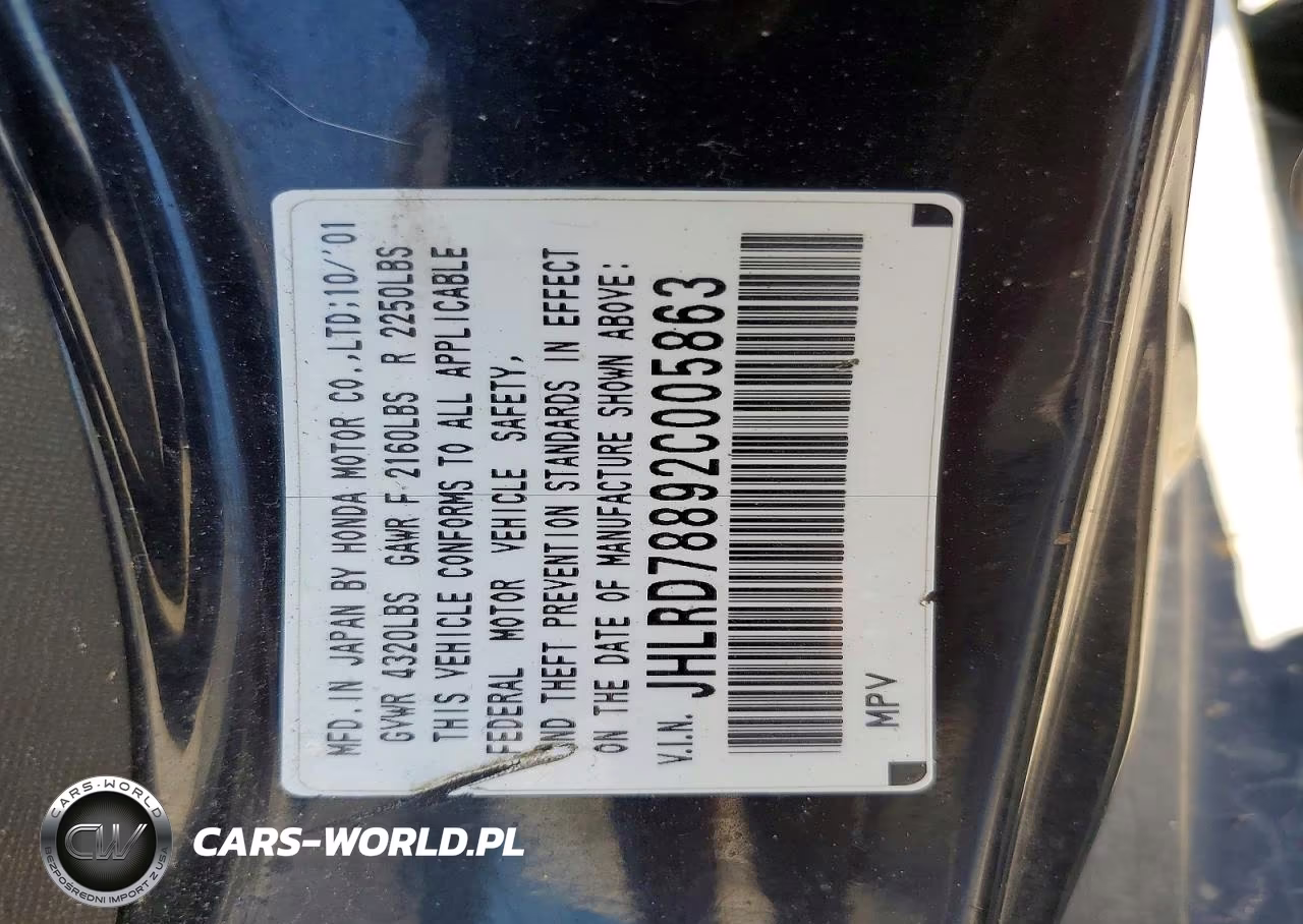 2002 Honda Cr-V Ex VIN:JHLRD78892C005863 - 14