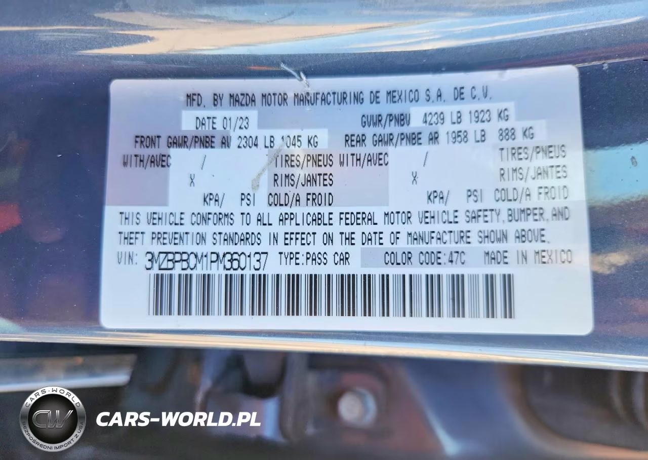 2023 Mazda 3 Preferred VIN:3MZBPBCM1PM360137 - 12