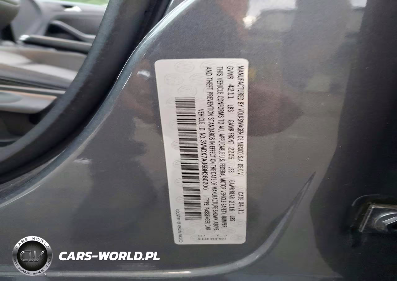 2011 Volkswagen Jetta Se VIN:3VWDX7AJ6BM380200 - 12
