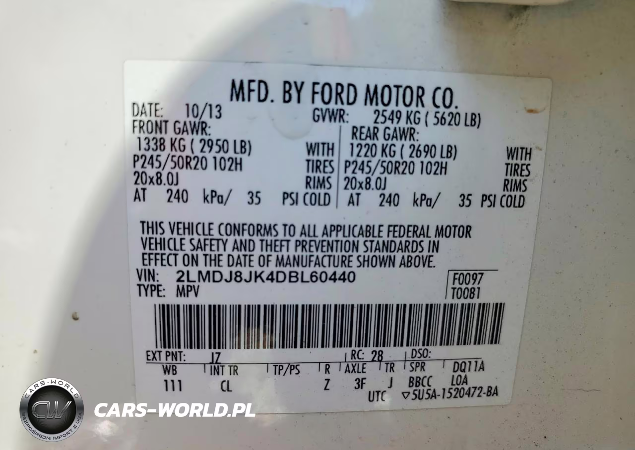 2013 Lincoln Mkx VIN:2LMDJ8JK4DBL60440 - 14