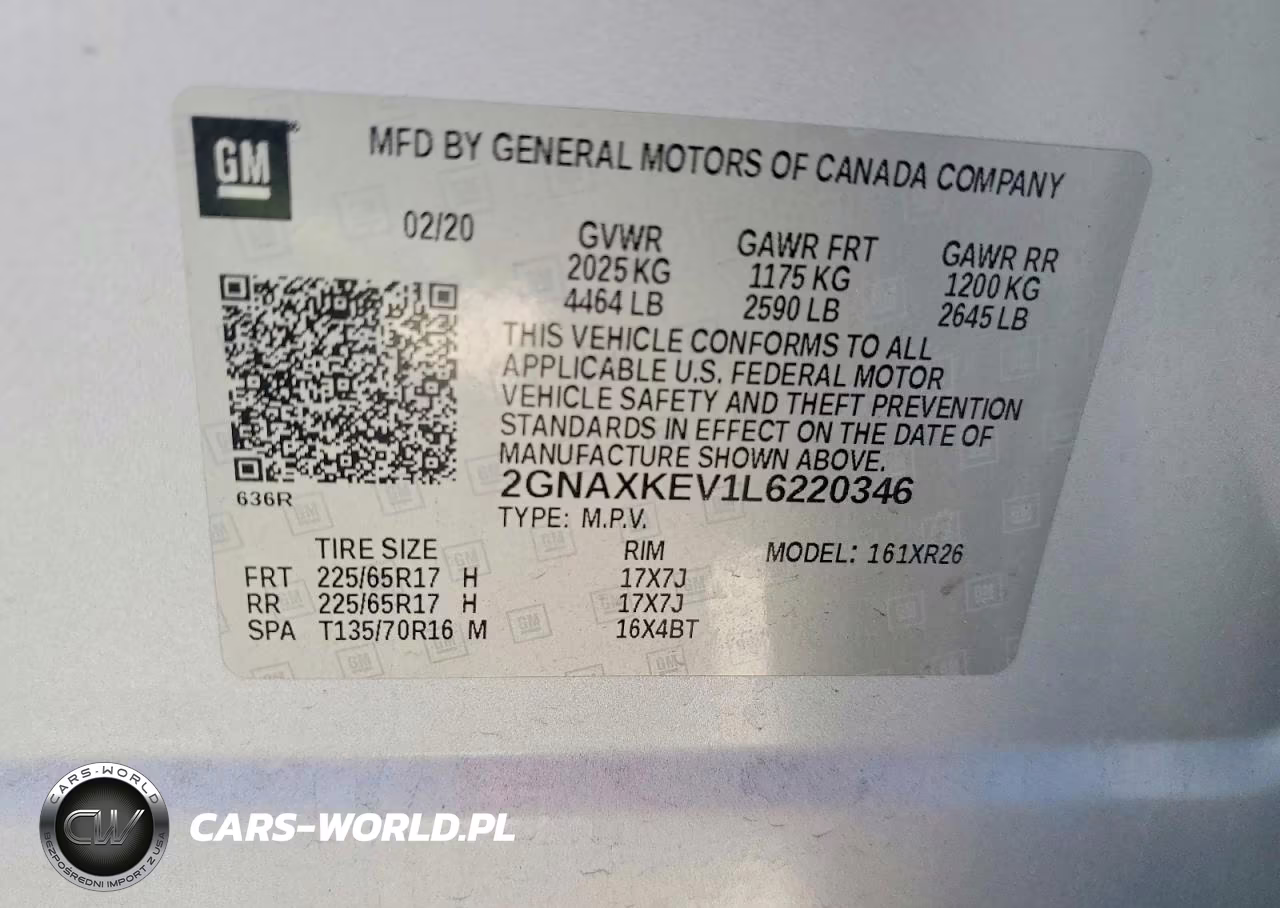2020 Chevrolet Equinox Lt VIN:2GNAXKEV1L6220346 - 13
