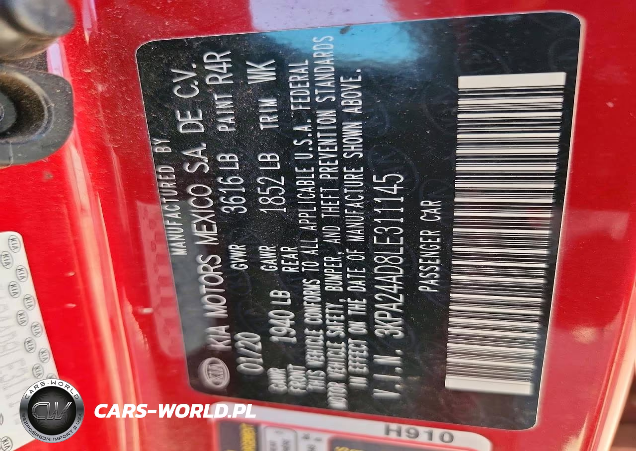 2020 Kia Rio S VIN:3KPA24AD8LE311145 - 12