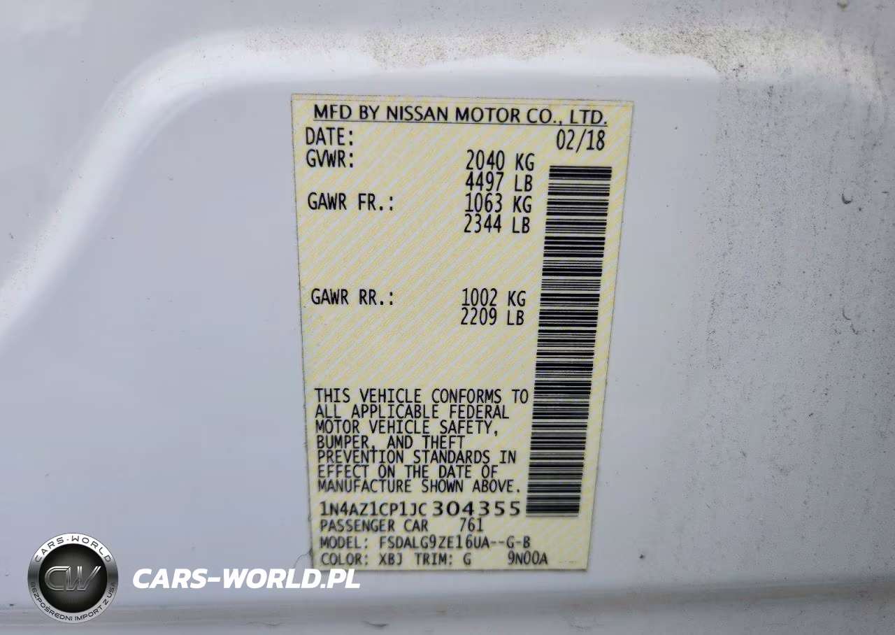 2018 Nissan Leaf Sl VIN:1N4AZ1CP1JC304355 - 12