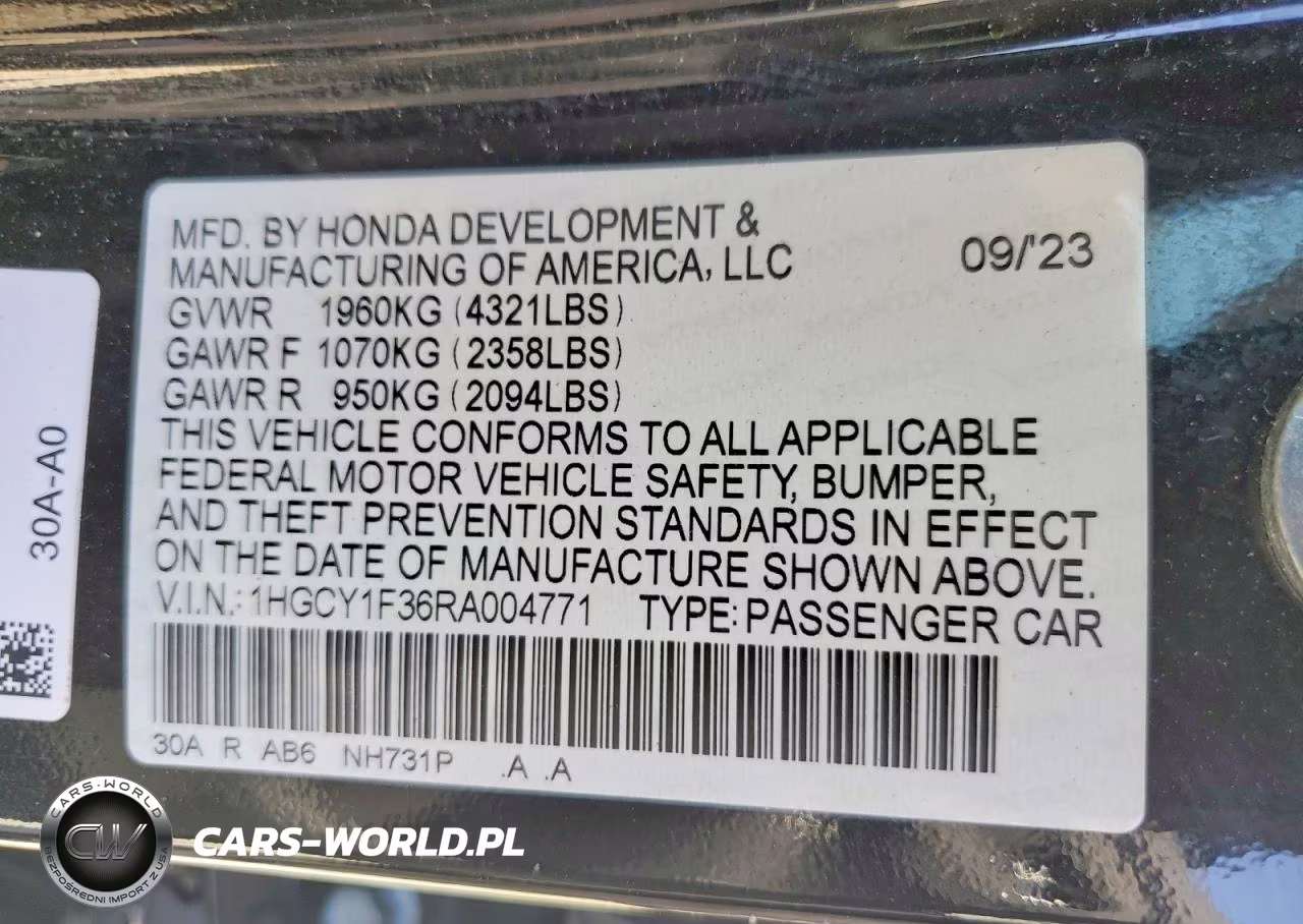 2024 Honda Accord Ex VIN:1HGCY1F36RA004771 - 12