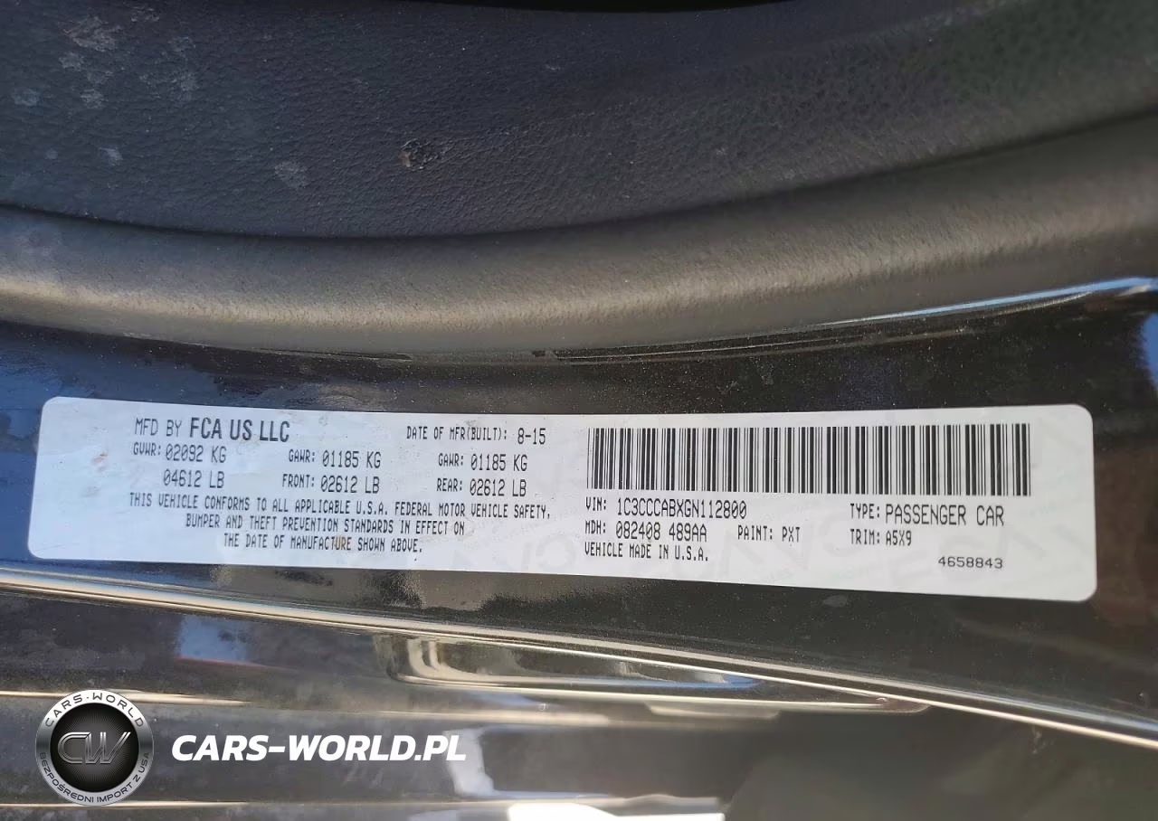 2016 Chrysler 200 Limited VIN:1C3CCCABXGN112800 - 13