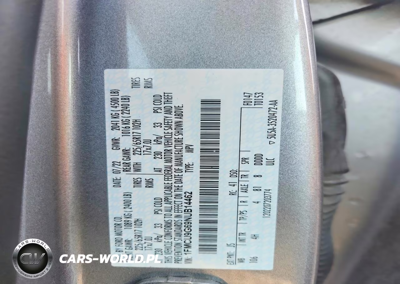 2022 Ford Escape Se VIN:1FMCU9G69NUB14462 - 13