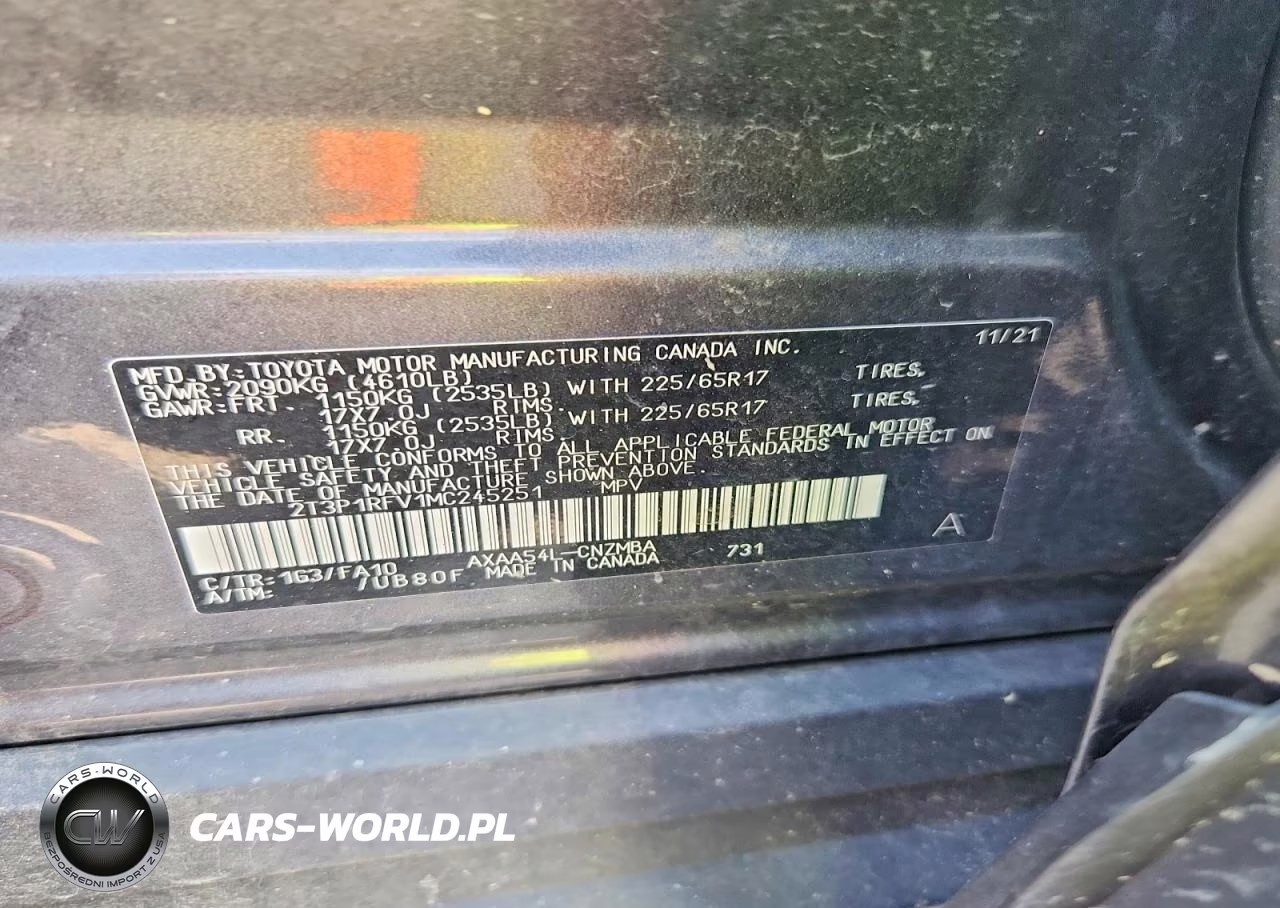 2021 Toyota Rav4 Xle VIN:2T3P1RFV1MC245251 - 13