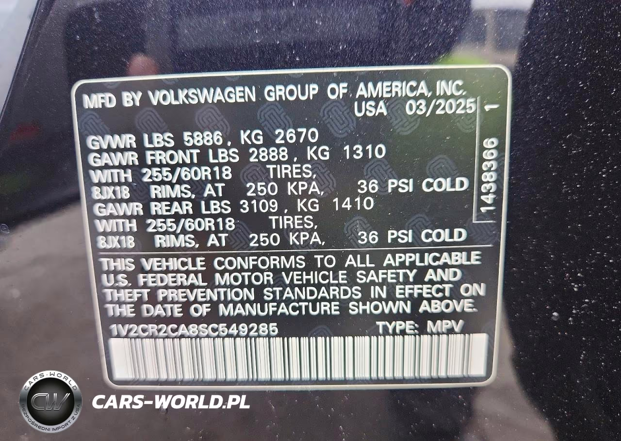 2025 Volkswagen Atlas Peak Edition Se VIN:1V2CR2CA8SC549285 - 13