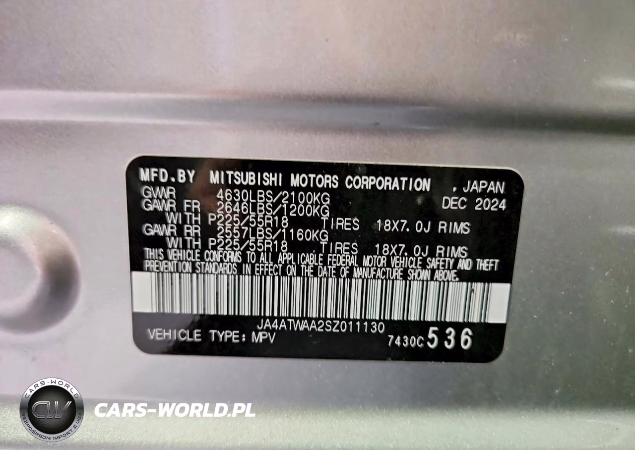 2025 Mitsubishi Eclipse Cross Se VIN:JA4ATWAA2SZ011130 - 13