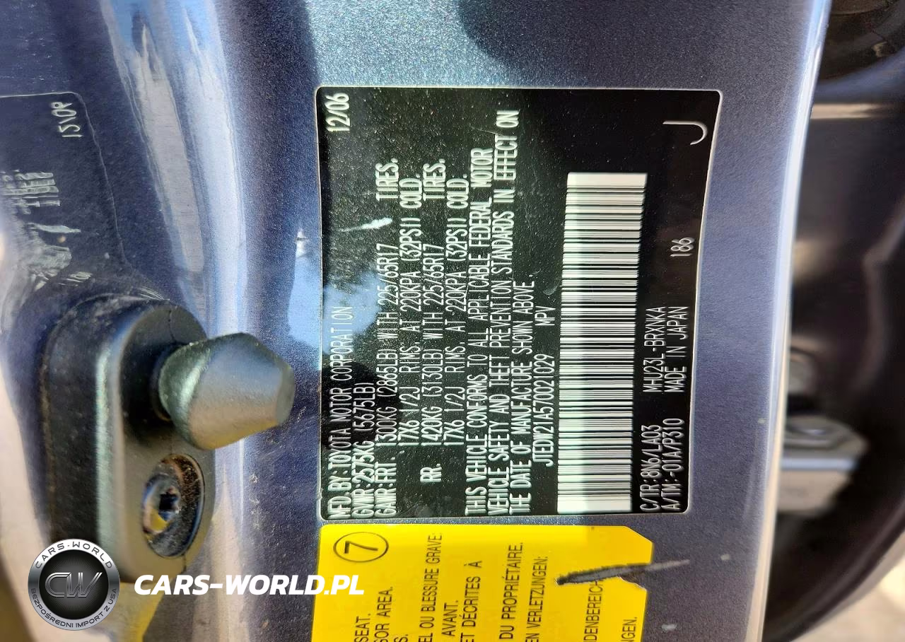 2007 Toyota Highlander Hybrid VIN:JTEDW21A570021029 - 12