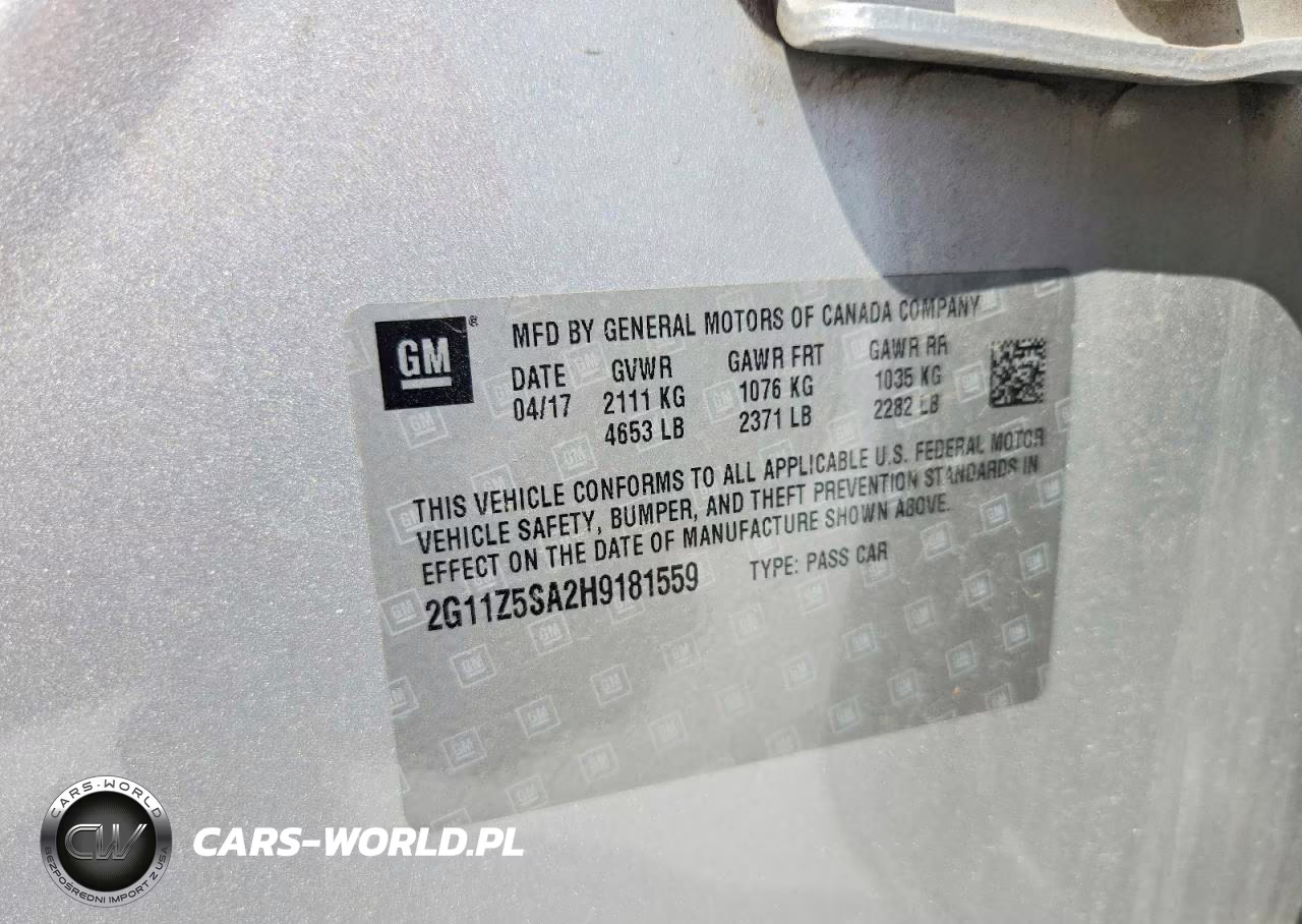 2017 Chevrolet Impala Ls VIN:2G11Z5SA2H9181559 - 12