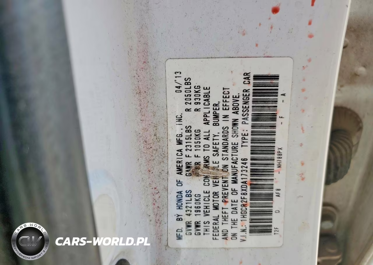 2013 Honda Accord Exl VIN:1HGCR2F8XDA173246 - 12