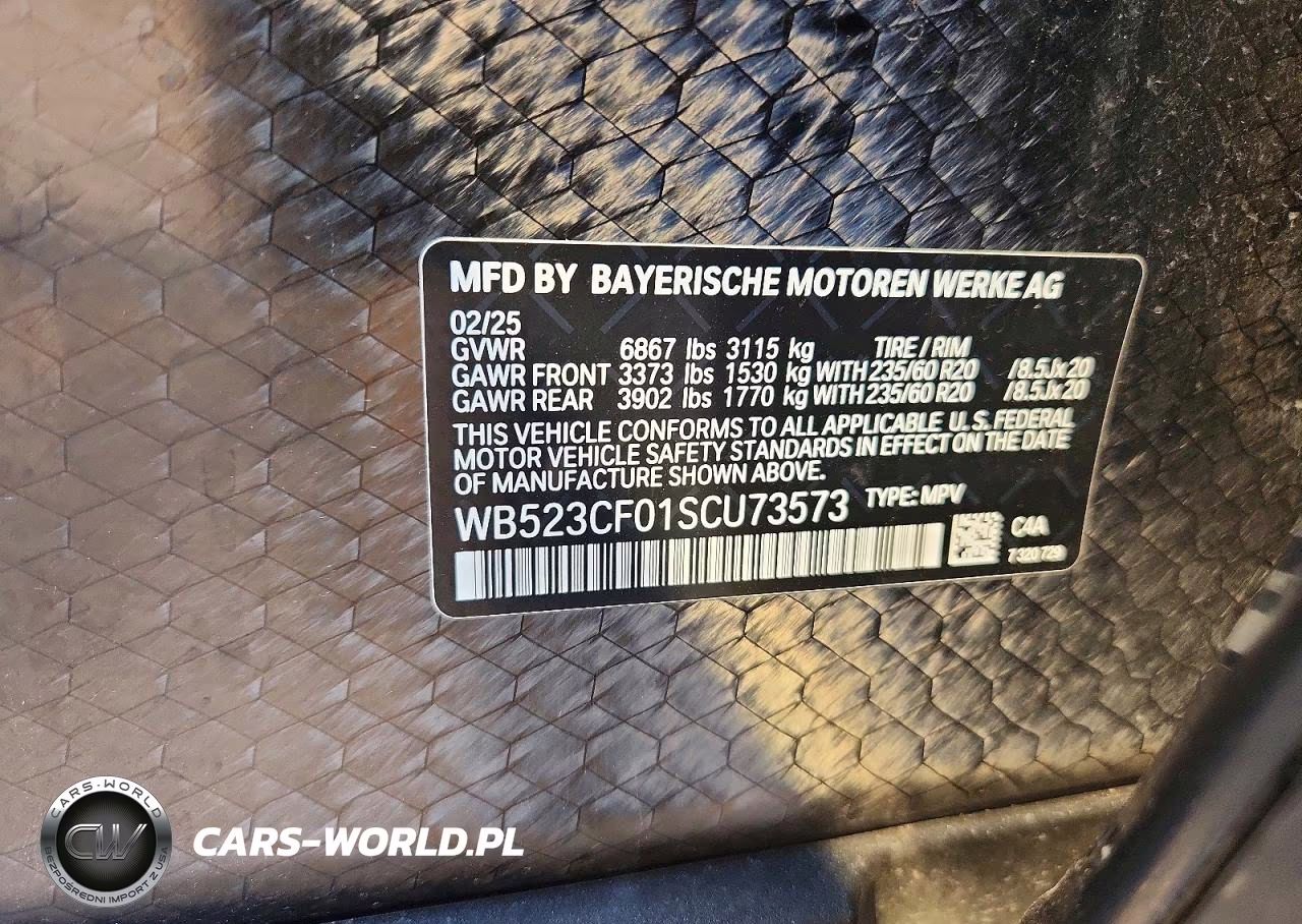 2025 BMW Ix xDrive50 VIN:WB523CF01SCU73573 - 12