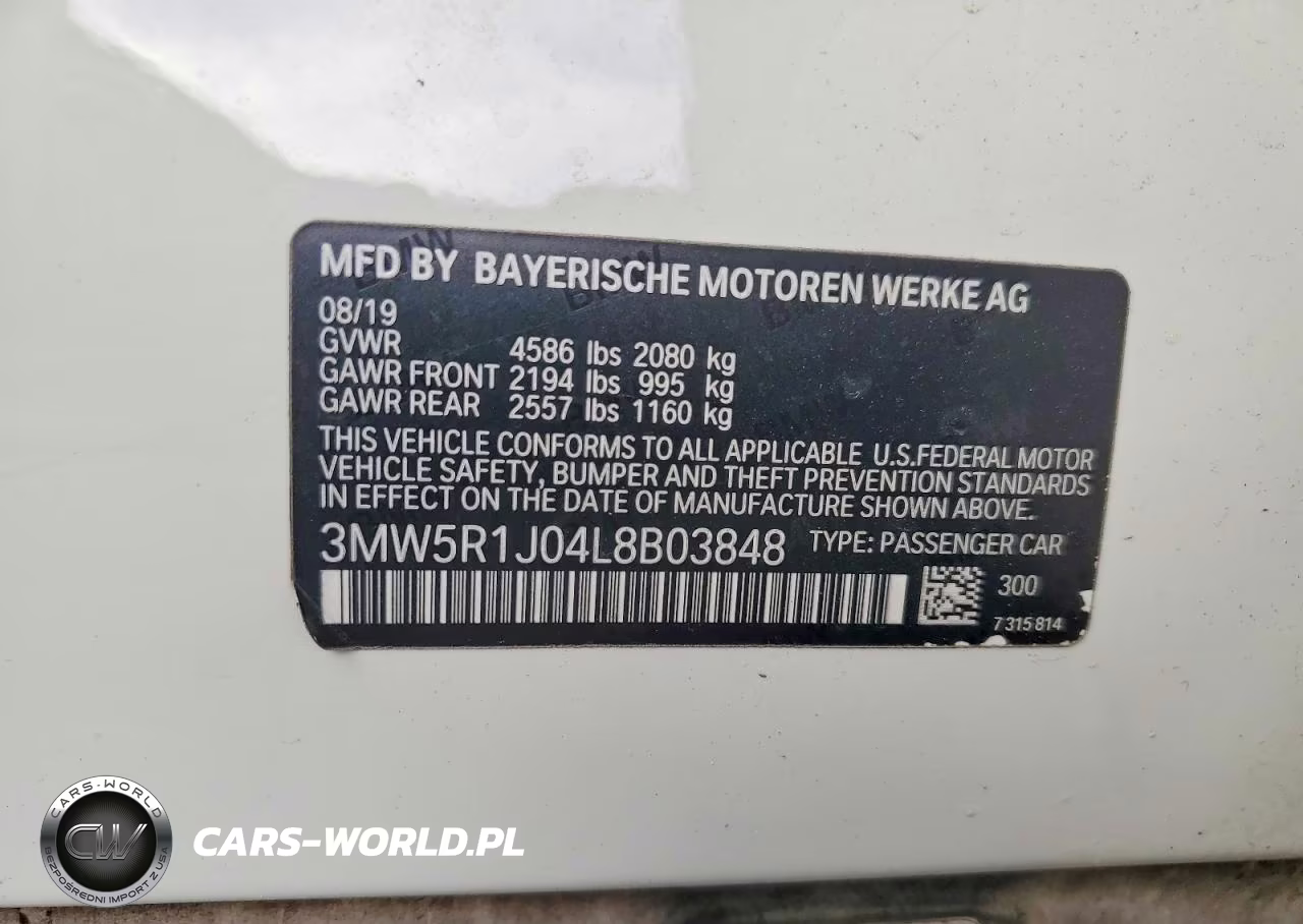 2020 BMW 330I VIN:3MW5R1J04L8B03848 - 12