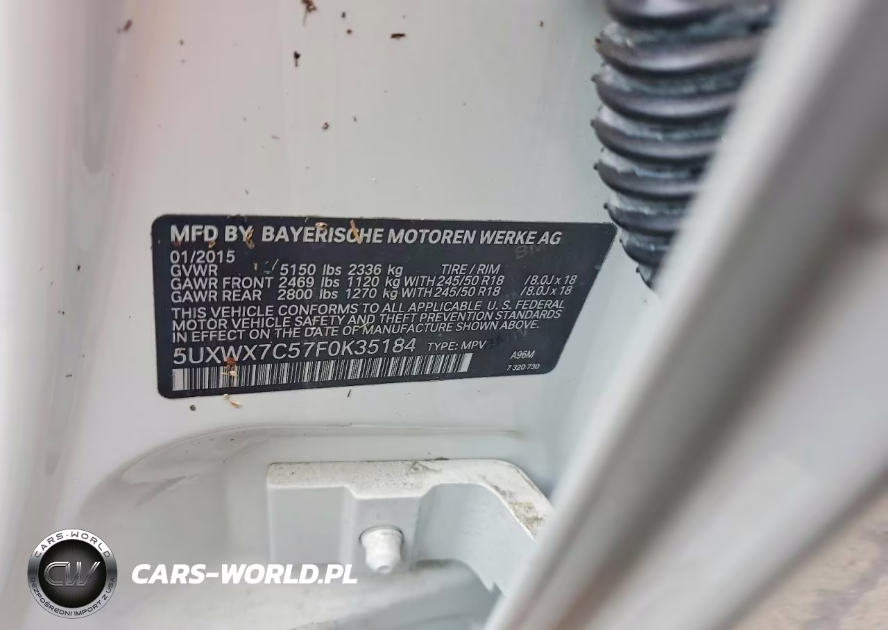2015 BMW X3 xDrive35I VIN:5UXWX7C57F0K35184 - 13