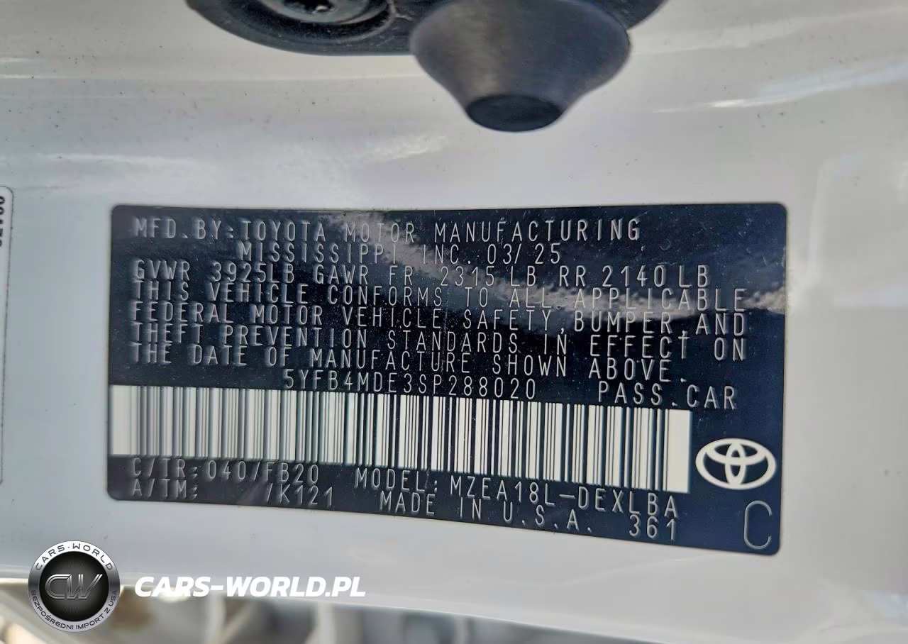 2025 Toyota Corolla Le VIN:5YFB4MDE3SP288020 - 13