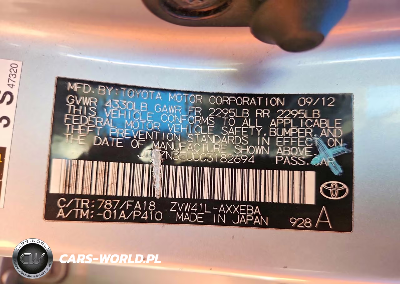 2012 Toyota Prius V Two VIN:JTDZN3EU0C3182694 - 12