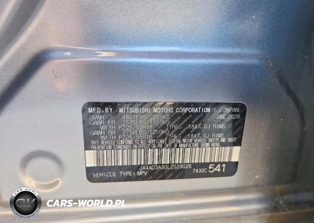 2020 Mitsubishi Outlander Se VIN:JA4AD3A30LZ029026 - 14