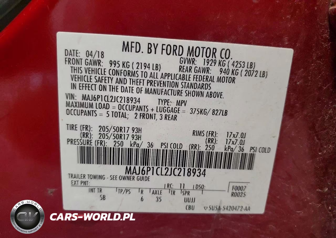 2018 Ford Ecosport Ses VIN:MAJ6P1CL2JC218934 - 13