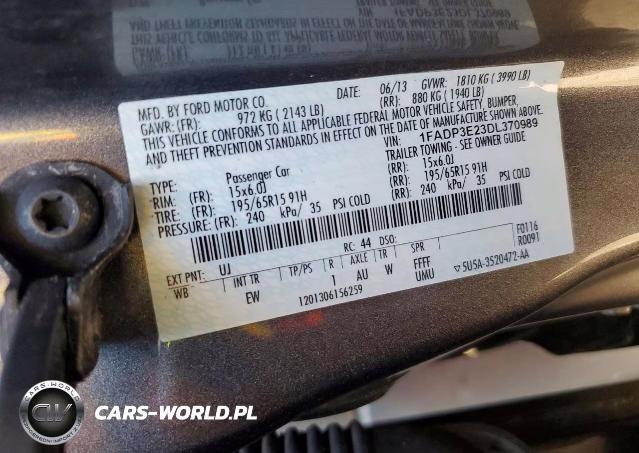2013 Ford Focus S VIN:1FADP3E23DL370989 - 12