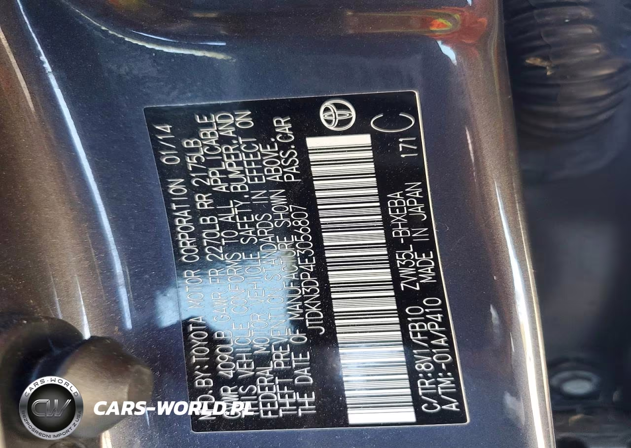 2014 Toyota Prius Plug-In Hybrid Base VIN:JTDKN3DP4E3056807 - 13