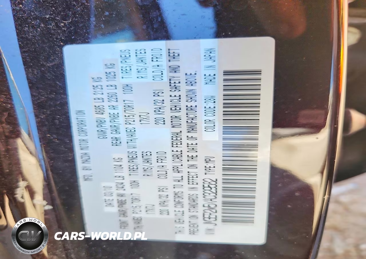 2010 Mazda Cx-7 VIN:JM3ER2W5XA0329582 - 13