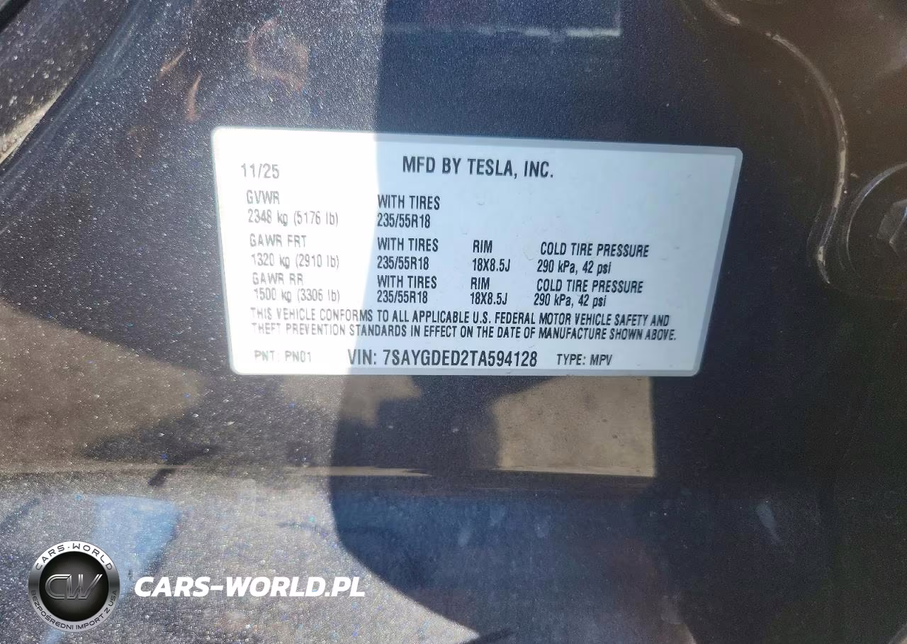 2026 Tesla Model Y VIN:7SAYGDED2TA594128 - 12