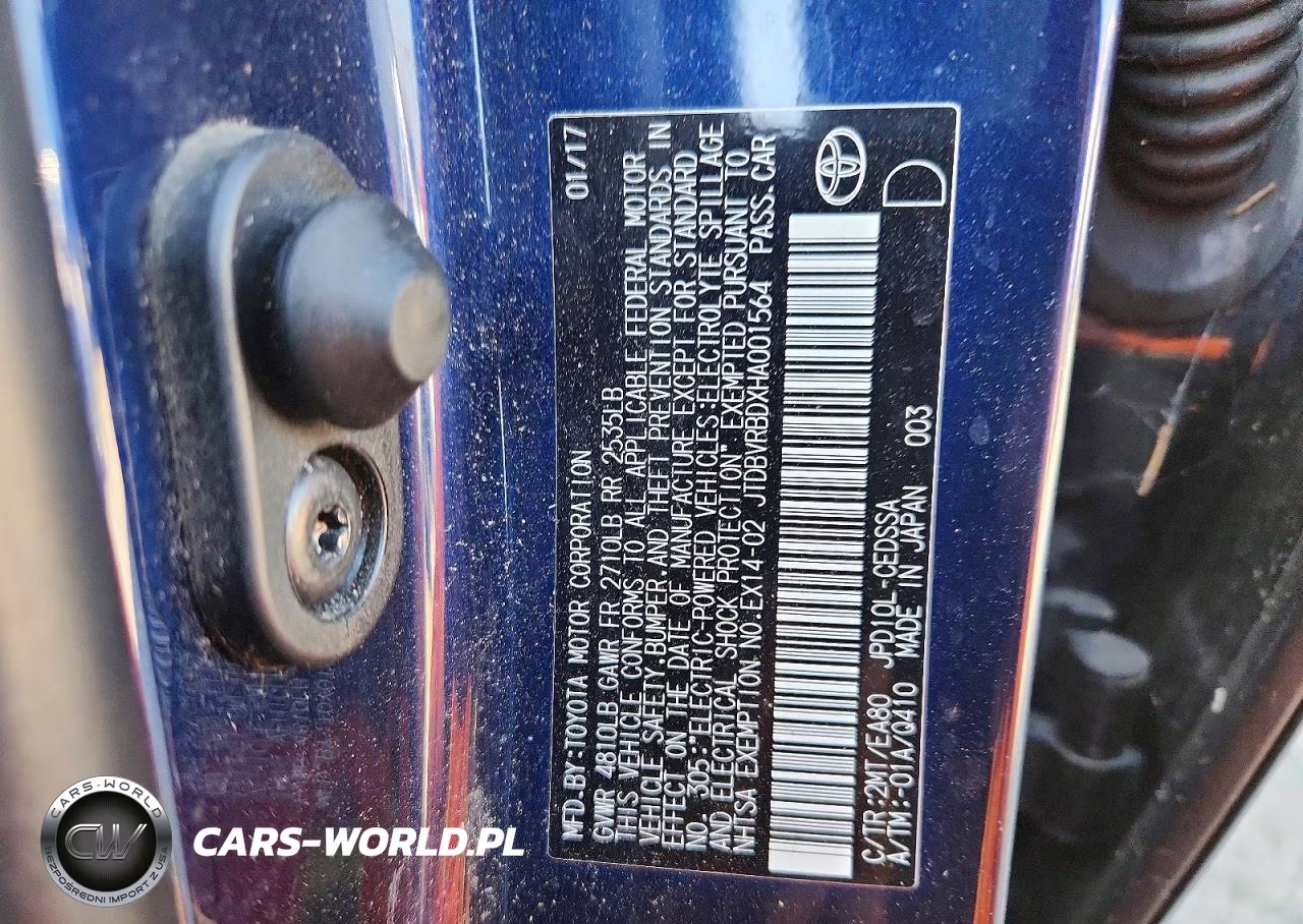2017 Toyota Mirai Base VIN:JTDBVRBDXHA001564 - 12