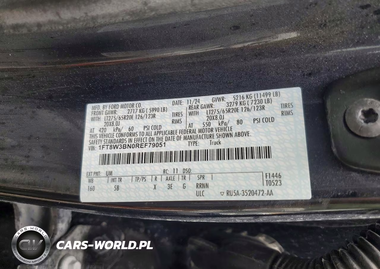 2024 Ford F350 Super Duty VIN:1FT8W3BN0REF79051 - 13