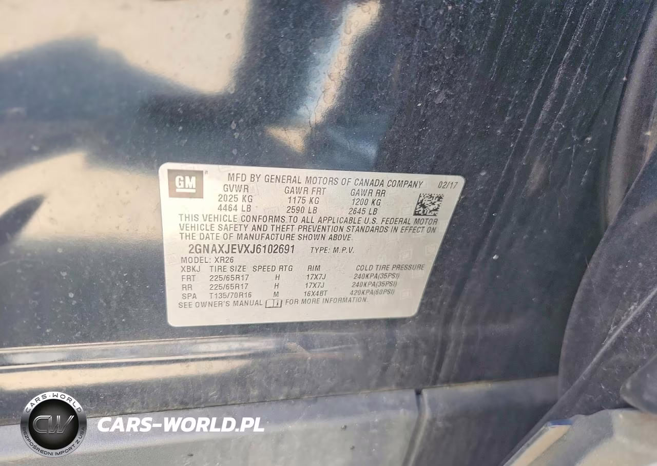 2018 Chevrolet Equinox Lt VIN:2GNAXJEVXJ6102691 - 13