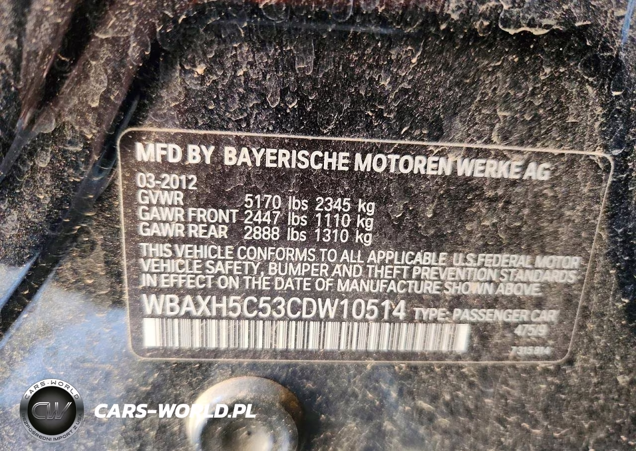 2012 BMW 528 Xi VIN:WBAXH5C53CDW10514 - 12