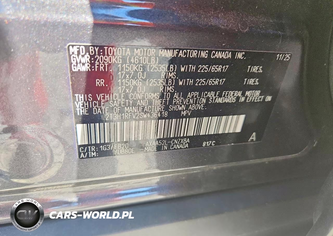 2025 Toyota Rav4 Le VIN:2T3H1RFV2SW436418 - 13