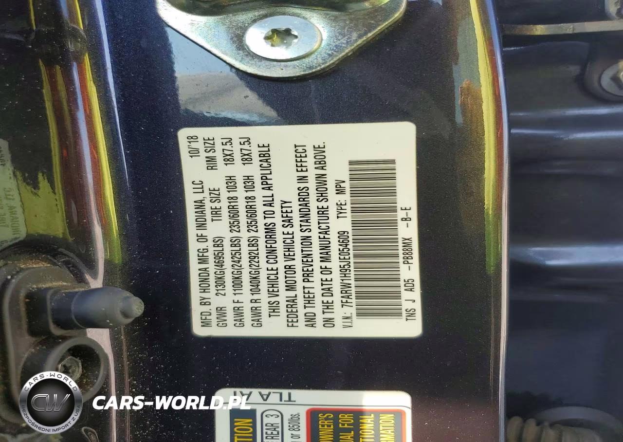 2018 Honda Cr-V Touring VIN:7FARW1H95JE054609 - 13