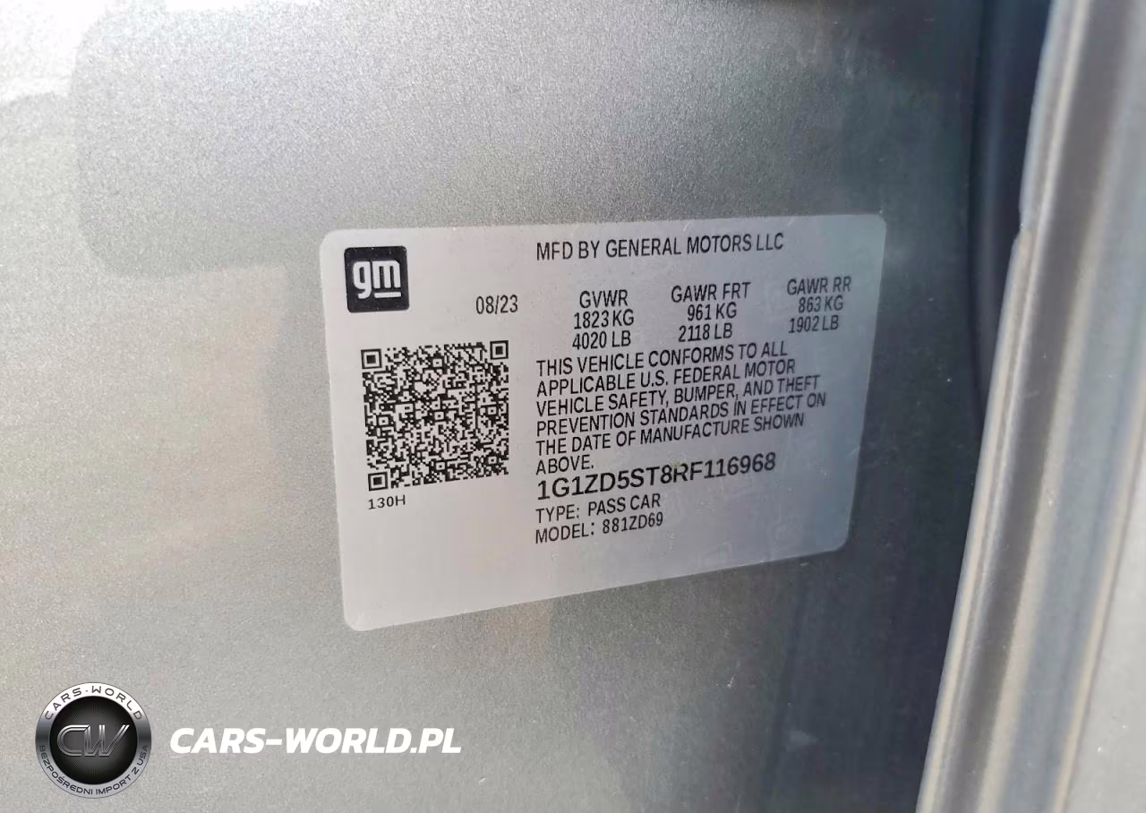 2024 Chevrolet Malibu Lt VIN:1G1ZD5ST8RF116968 - 12