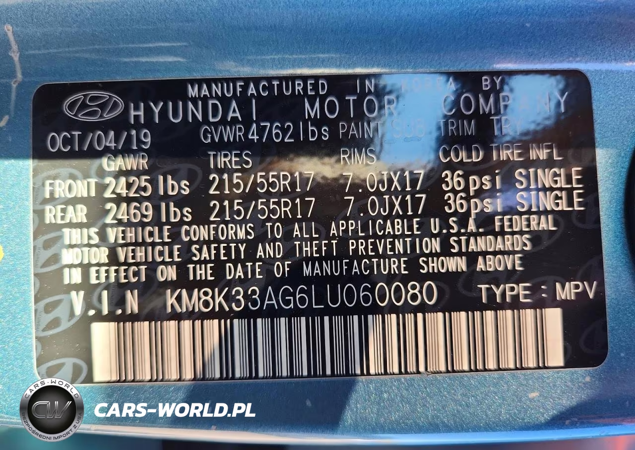 2020 Hyundai Kona Limited VIN:KM8K33AG6LU060080 - 14