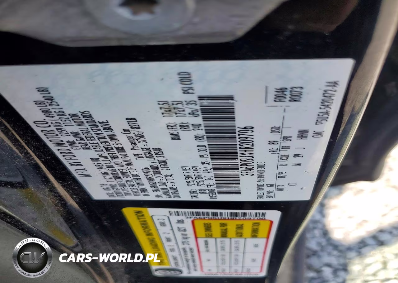 2017 Ford Fusion Titanium Phev VIN:3FA6P0SUXHR209706 - 12
