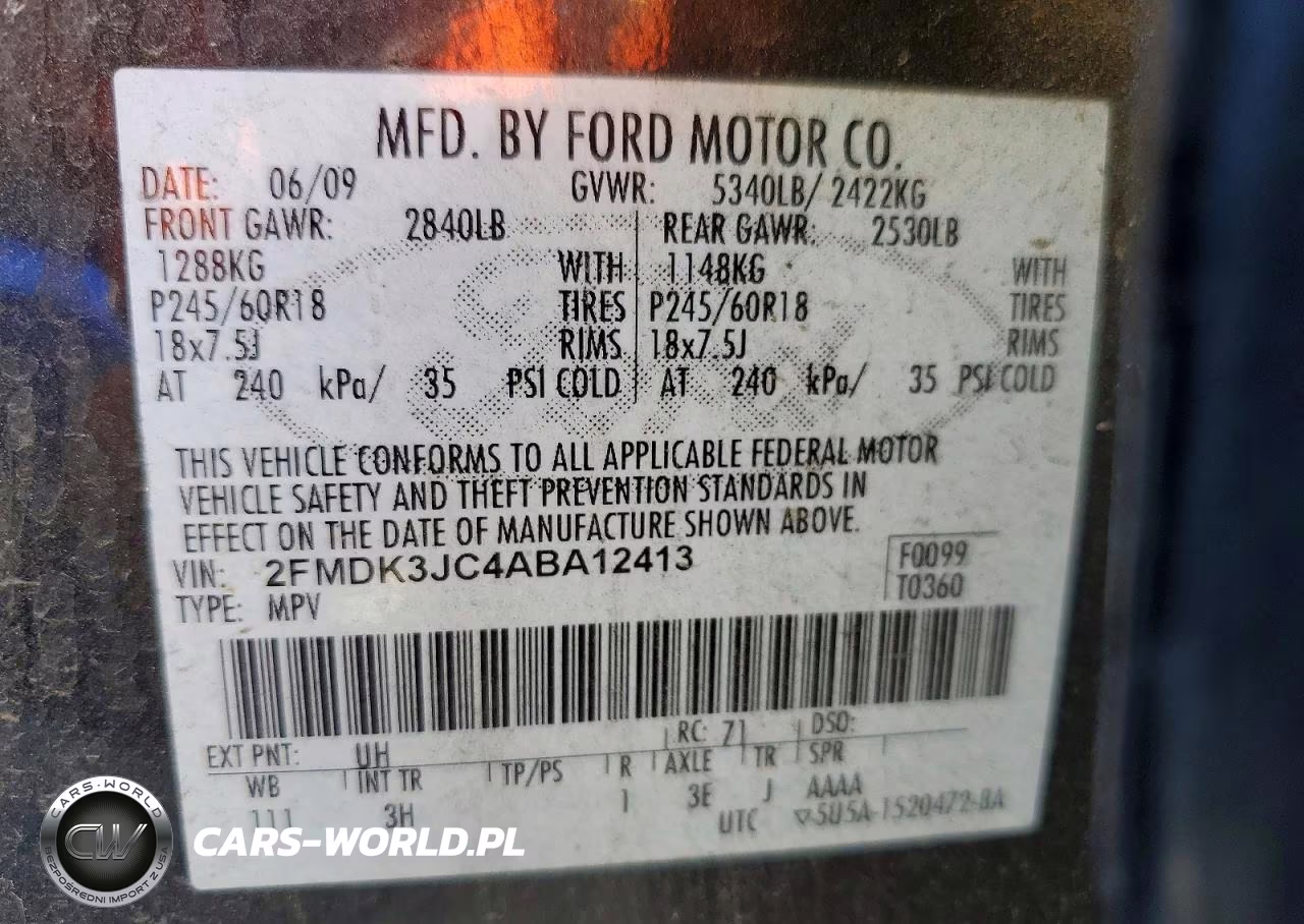 2010 Ford Edge Sel VIN:2FMDK3JC4ABA12413 - 14