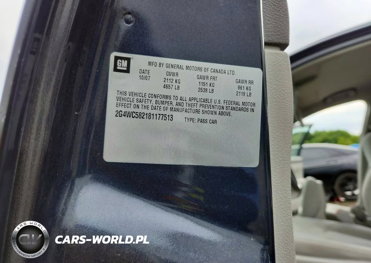 2008 Buick Lacrosse Cx VIN:2G4WC582181177513 - 12