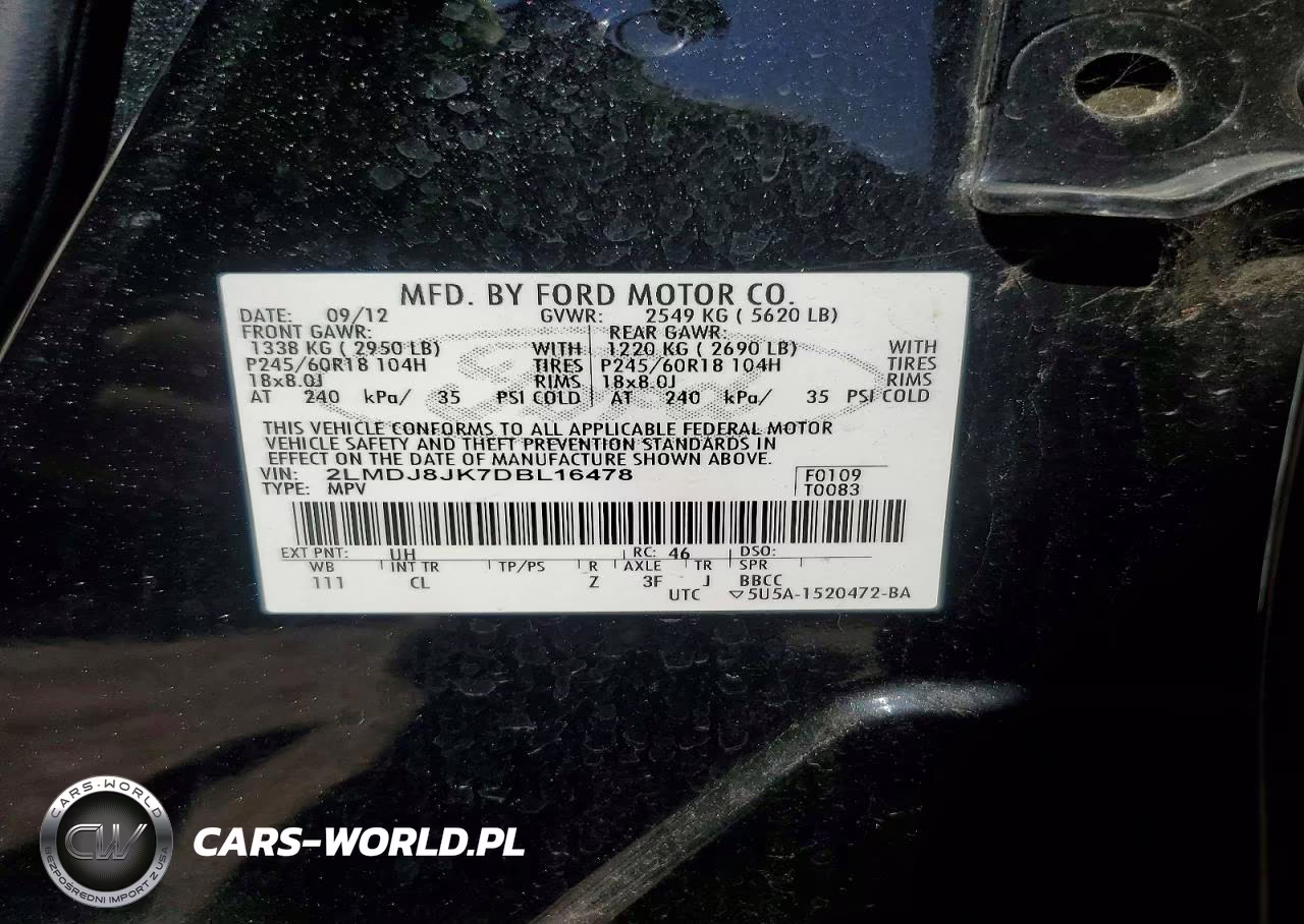 2013 Lincoln Mkx VIN:2LMDJ8JK7DBL16478 - 14