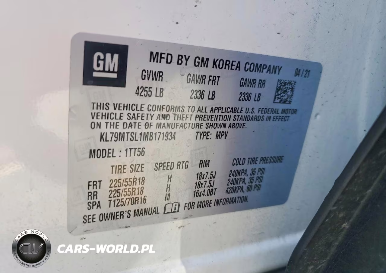 2021 Chevrolet Trailblazer Rs VIN:KL79MTSL1MB171934 - 13