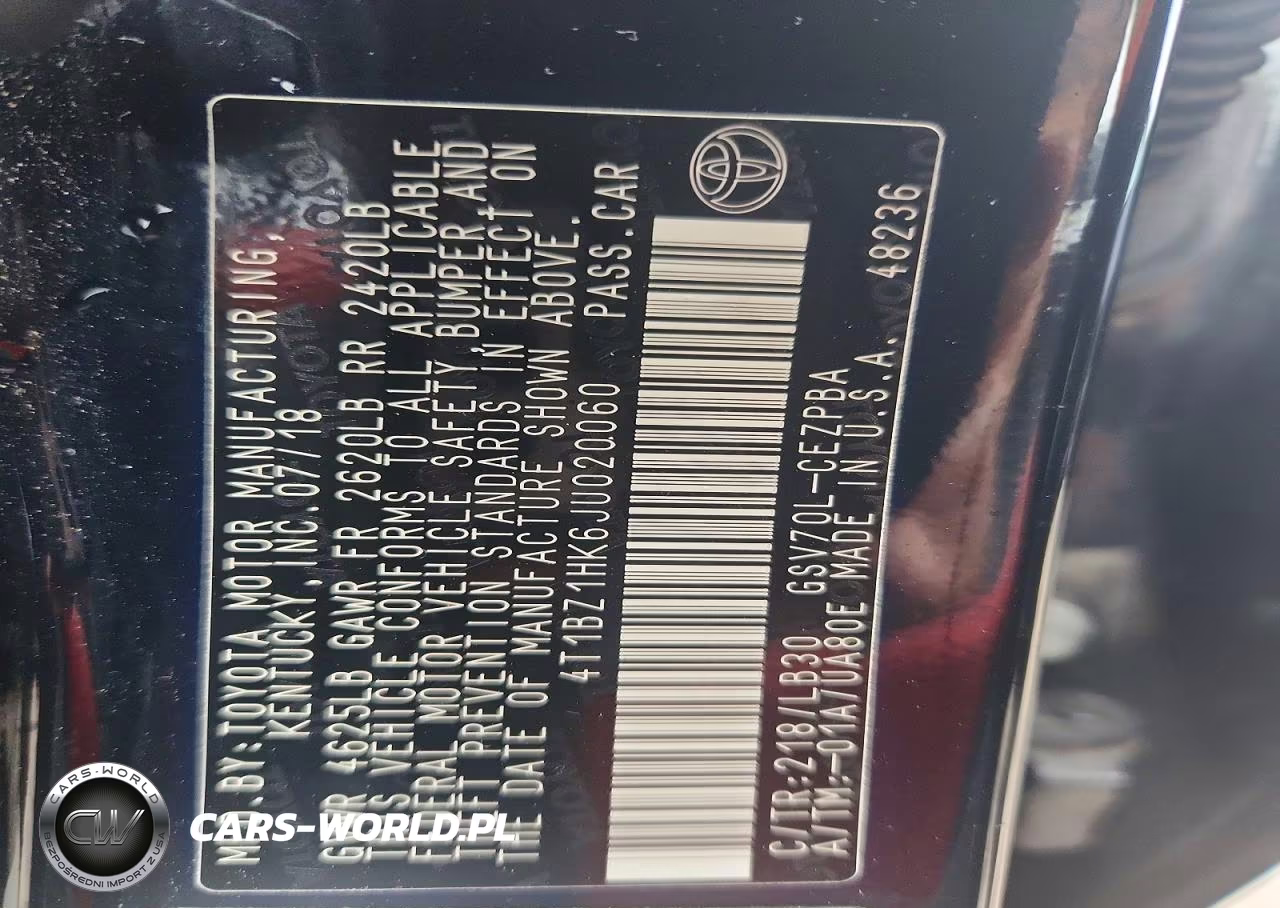 2018 Toyota Camry Xse V6 VIN:4T1BZ1HK6JU020060 - 12