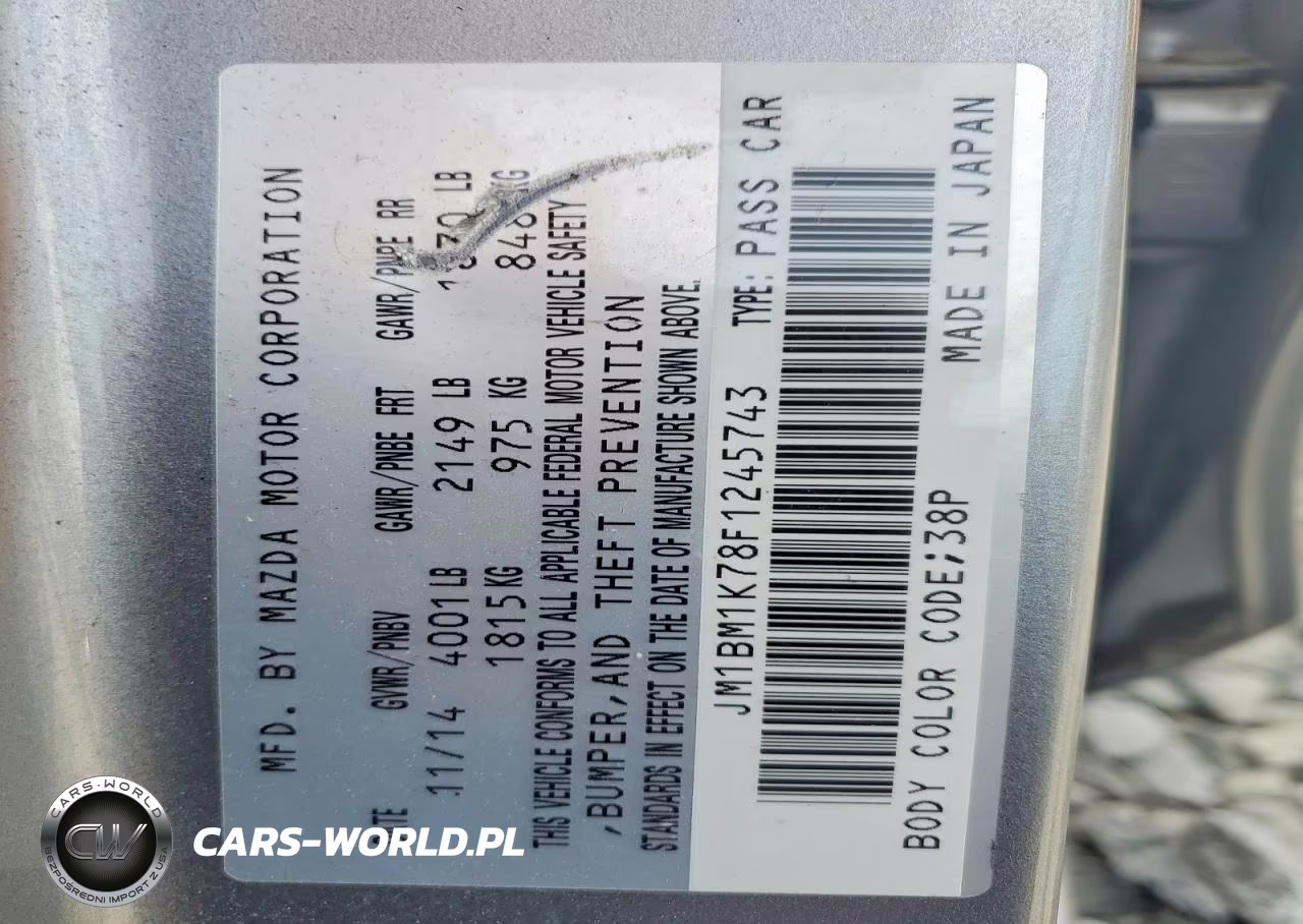 2015 Mazda 3 Sport VIN:JM1BM1K78F1245743 - 12