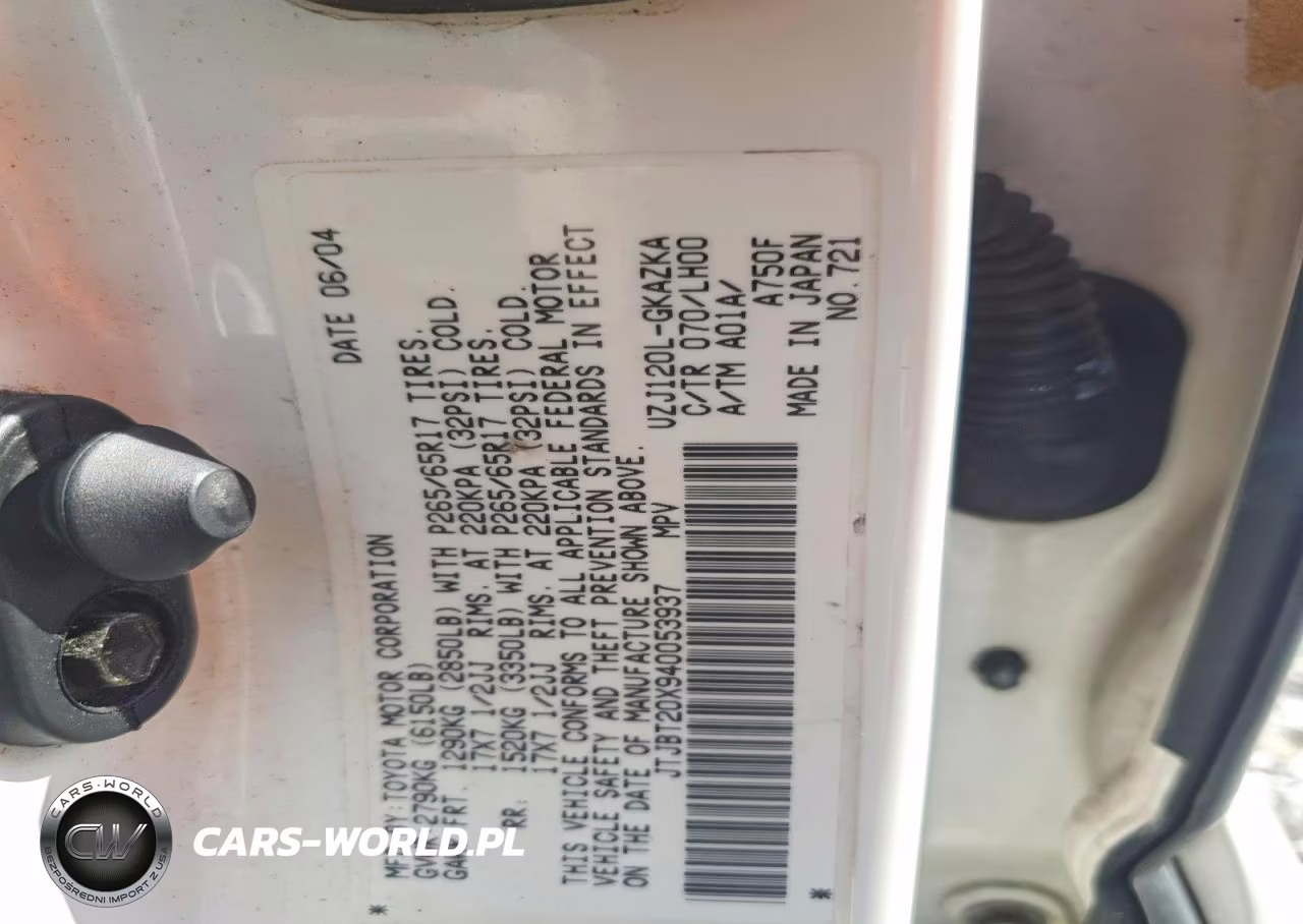 2004 Lexus Gx 470 VIN:JTJBT20X940053937 - 13