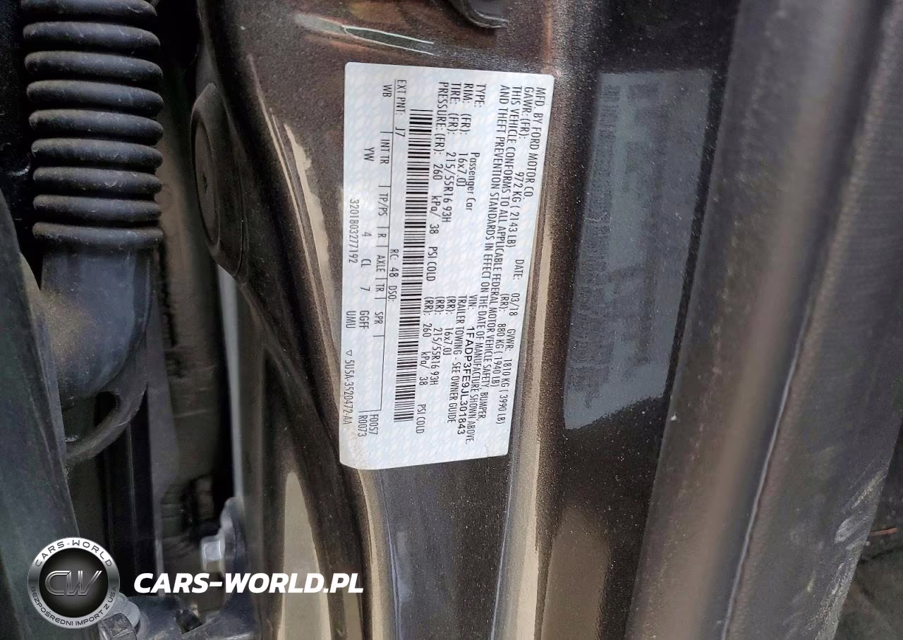 2018 Ford Focus Se VIN:1FADP3FE9JL301843 - 12